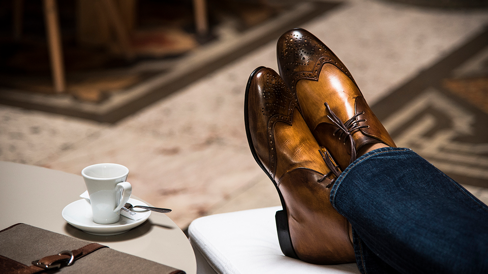 Shoes and coffee