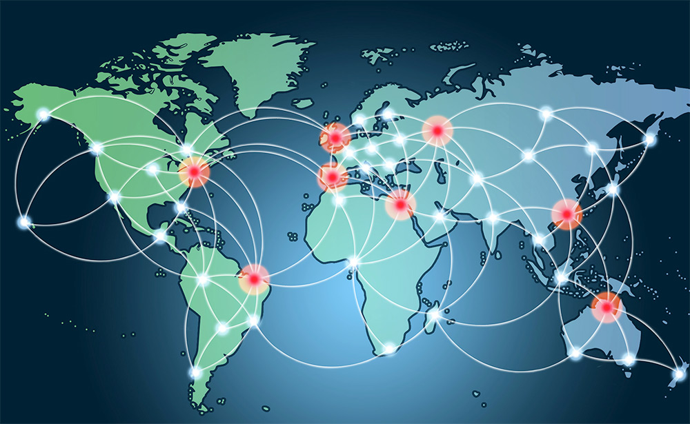 World Map from Content Delivery Network