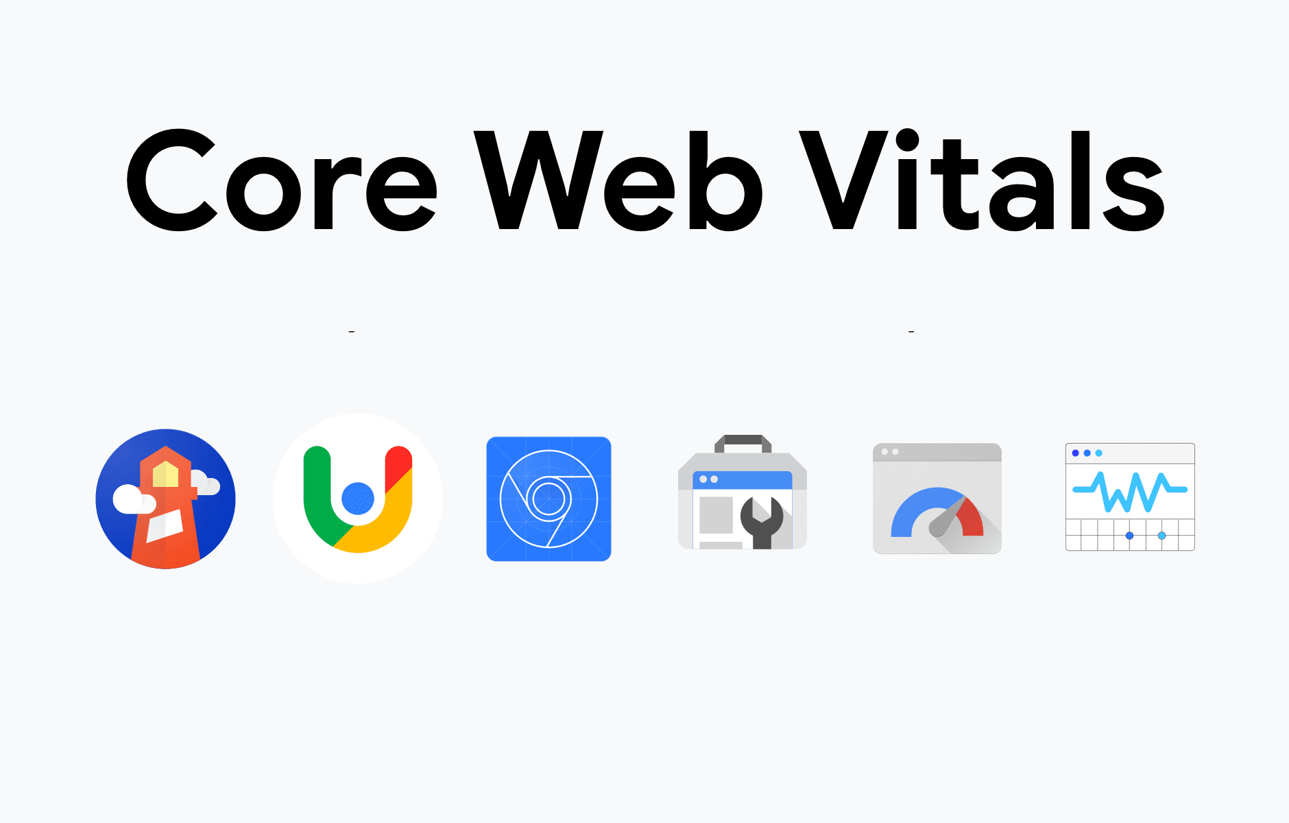 Core Web Vitals inscription and Google icons